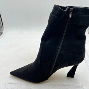 Women Ankle Boots Short Bootie Close Pointed Toe Stiletto High Heel Shoes Black